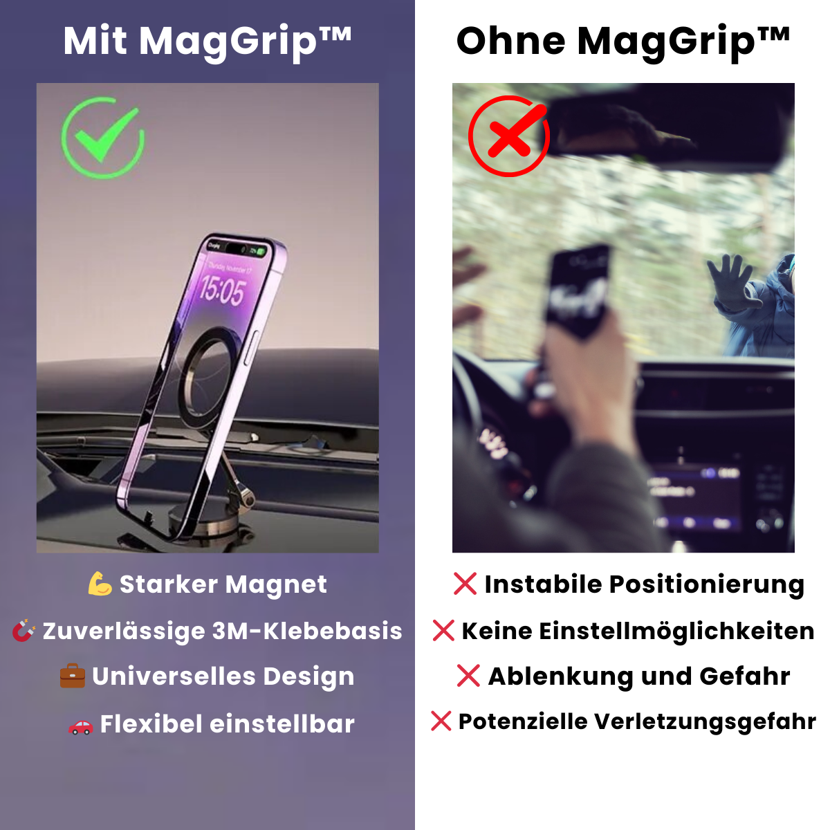 MagGrip™ - Die ultimative magnetische Handyhalterung