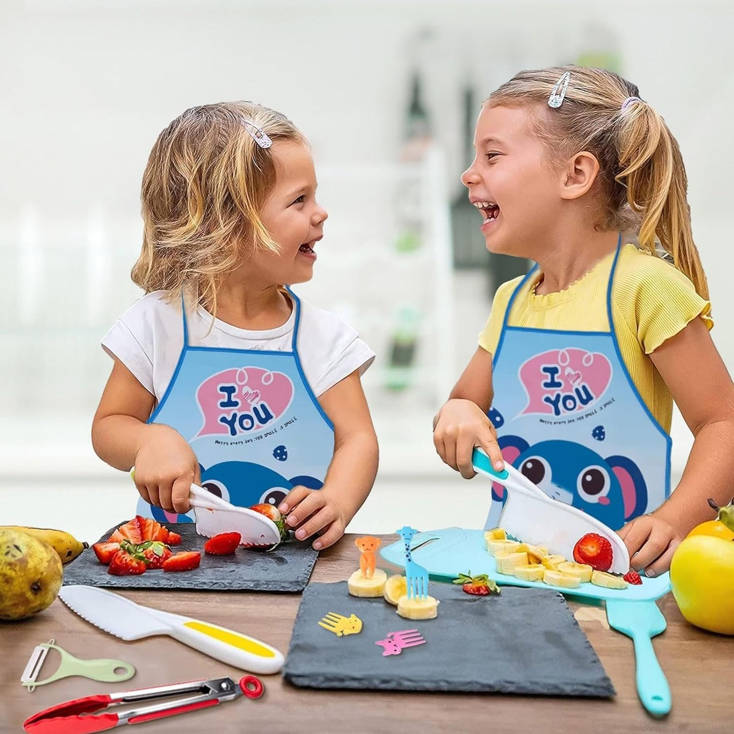 JuniorKoch™ - Schneidebrett-Set für Kinder inkl. 1x Kochschürze